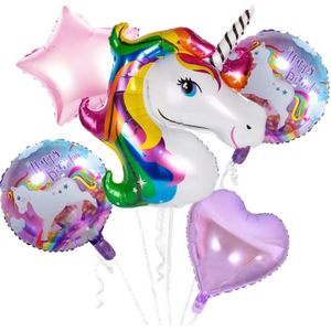 Taoqueen Cartoon Hoed Verjaardagsfeestje Decor Kids Eenhoorn Ballonnen My Little Paard Feestartikelen Ballonnen Set Hoed