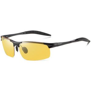 Zhiyi Nachtzicht Goggle Aluminium Magnesium Fotochrome Gepolariseerde Zonnebril Anti-Verblindend Geel Auto Rijden Bril Voor Mannen