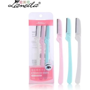 3Pcs Wenkbrauw Scheermes Trimmer Portable Blade Shaper Scheerapparaat Gezicht Lip Haar Remover Set Lichtgewicht Te Controle Beauty Tool TSLM1