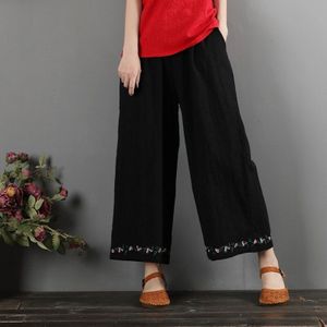 Vintage Wijde Pijpen Broek Vrouwen Pantalon Kung Fu Broek Katoen Linnen Yoga Tai Chi Broek Harajuku Etnische Trausers 10428