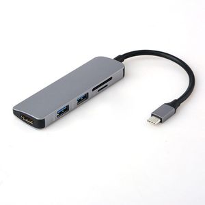 5 In1 Usb C Hub USB-C Naar Hdmi Micro Sd/Tf Kaartlezer Adapter Voor Macbook Samsung Galaxy S9 /S8 Huawei P20 Pro Type C Usb 3.0 Hub