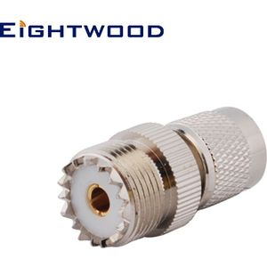 Eightwood 5Pcs Tnc Naar Uhf So-239 Auto Radio Antenne Antenne Coax Adapter Tnc Plug Naar Uhf Dus-239 Jack Rechte Connector