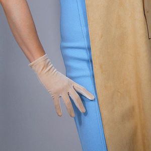 Groen Blauw Dames Elegante Fluwelen Handschoenen Avondjurk Party Elastische Rekbare Vrouwen Spectial Occastion Vinger Handschoenen One Size