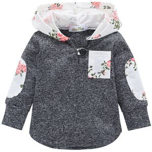 Mode Kindje Hoodies Kleding Voor Meisjes Jongen Herfst Winter Kid Grijs Sweatshirt Jas Kinderen Met Lange Mouwen Tops Bovenkleding Kostuum