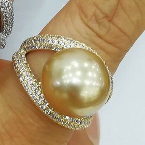 Godki Trend Parel Bloemen Chic Ringen Voor Vrouwen Wedding Zirconia Ringen Kralen Charm Ring Bohemian Strand Sieraden