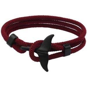 Zomer Handgemaakte Whale Tail Viking Touw Armband Strand Surfen Polsbandje Sieraden