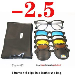 0-1-1.5-2-2.5-3-3.5-4 Ovale Gepolariseerde Zonnebril Afgewerkt Bijziendheid eyewear Magneet 5 Clip Zonnebril Bijziendheid Bril 2207