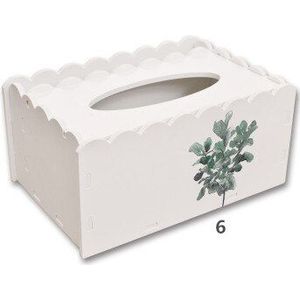 CFen EEN's Groene Plant Home Keuken PVC-hout Tissue Doos DIY Solid Servet Houder Case afstandsbediening container tissue Case 1pc