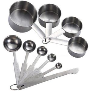 10Pcs Measuring Cups Premium Stackable Tablespoons Measuring Spoon Set Stainless Steel Measuring Cups and Spoons Set