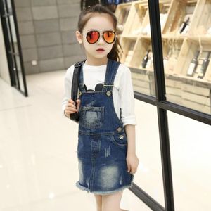 Teenages Grote Meisjes Jumpsuit Zomer Denim Algehele Jurk Cowboy Borstplaat Meisjes Tuinbroek Kinderen Kleding 10 12 Jaar