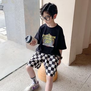 Jongens Kleding Sets Zomer Kinderen T-shirt Korte Mouw + Broek Past Twee Stukken Set Kids Baby Jongens Kleding 10 om 12 Jaar