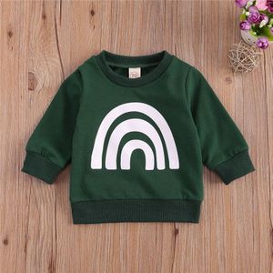 Casual Sweatshirts Voor Peuter Baby Jongens Meisjes Regenboog Print Lange Mouwen Crew Neck Loose Fit Tops 0-3 Jaar