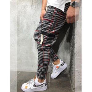 mannen Joggingbroek Side Streep Hip Hop Trainingsbroek Street Wear Skinny Jogger Trainingsbroek Elastische Taille Mannelijke Casual broek mannen