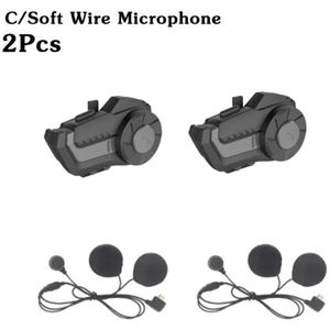 2 Rider 800M Bluetooth 5.0 Intercom Motorhelm Headset Alking Universele Pairing Waterdichte Interphone Fm Radio Draadloze