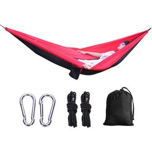Outdoor Nylon Spinning Dubbele Hangmat Landing Paraplu Doek Draagbare Tuin Sport Home Reizen Camping Hangmat