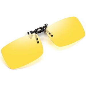 Soxick Mode Gepolariseerde Geel Bril Nachtzicht Bril Voor Rijden Zonnebril Voor Mannen/Vrouwen Metalen Clip Op Flip Up bril