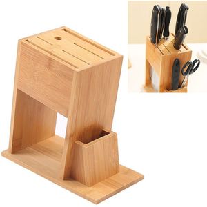 Hout Mes Houder Bamboe Messenblok Stand Messen Opslag Plank Rek Opbergdoos Organizer Keuken Accessoires Tool