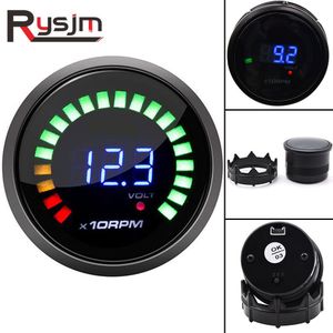 Toerenteller 52Mm Auto Motor Rev Teller Tacho Pointer Gauge Meter 0-9990 Rpm Led Dc 12V Mini auto-onderdelen Motorfiets Accessoires