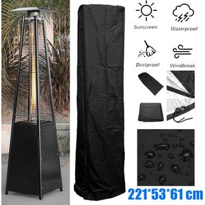 Outdoor Vuurkorf Cover Zwart Outdoor Waterdicht Stofdicht Patio Heater Cover Bescherming Voor Tuin Achtertuin Kachel