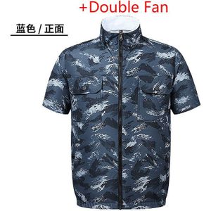 Mannen Zomer Usb Fan Cooling Vest Mannen Airconditioning Kleding Korte Mouw Jasje Aangenaam Koel Vissen Vesten