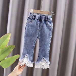 Kids Jeans Meisjes Broek Lente Herfst Outer Wear Baby Kinderen Meisjes Baby Flare Broek Meisje Broek