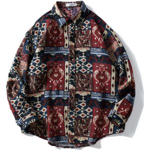 Man Shirt Lange Mouw Turn Down Kraag Ml Xl Xxl Casual Losse Oversized Vest Lente/Herfst Uitloper vintage Streetwear