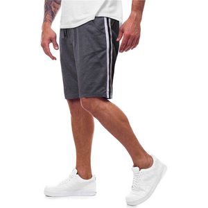 Zomer Shorts Mannen Casual Losse Jogging Koord Workout Gym Shorts Mannen Bodybuilder Side Streep Strand Shorts Leisure