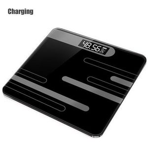 Badkamer Vloer Weegschaal Glas Slimme Elektronische Weegschalen USB Opladen LCD Display Body Wegen Home Digitale Weegschaal