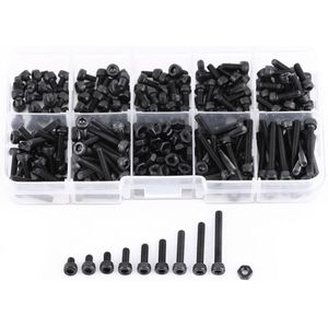 280Pcs Alloy Staal M3 Zeskantbout Moer Set Monteren Reparatie Schroeven bouten en moeren Mechanische Elektrische Schroef Set reparatie Tool Kit