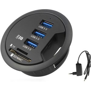 Usb Desk Hub USB3.0 Hub USB3.0 Type C Tf/Sd Mcc Adapter Voor Desktop Pc Usb Hub Desk Mount usb 3.0 Splitter Kabel Lenth 80Cm