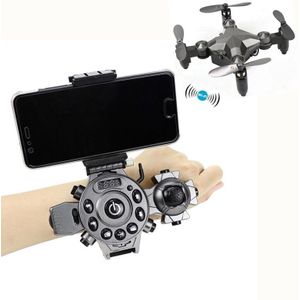 Kleine Opvouwbare Zwaartekracht Sensor Uav Wifi, Uav Drone Mini Smart Watch Afstandsbediening Uav Dezelfde Afstandsbediening Quadcutter Speelgoed