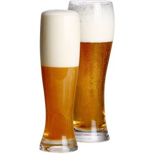 2 Pack Glas bier mok rechte taille grote bier sap cup mode duurzaam enkele laag effen kleur cilindrische glas 600008