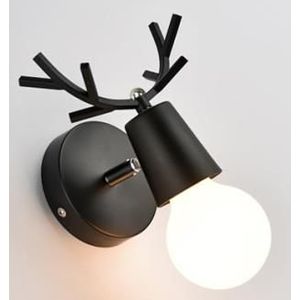 Nordic creatieve nachtkastje wandlamp Eenvoudige trap gang hal lampen Herten hoofd slaapkamer woonkamer wandlampen
