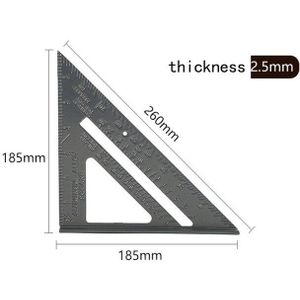Kindlov 7/12 Inch Driehoek Hoek Heerser Driehoekige Gauge Gradenboog Schakels Voor Houtbewerking Timmerman Meting Handgereedschap