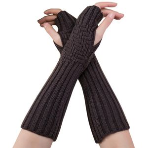 Casual Mode Unisex Semi-Lange Handschoenen Gebreide Vingerloze Winter Handschoenen Soft Mitten vrouwelijke warme handschoenen zonder vingers