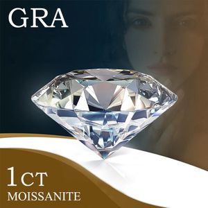100% Echt Losse Edelstenen Moissanite Diamond Gra 1ct D Kleur VVS1 Lab Stone Undefined Uitstekende Cut Voor Sieraden Diamanten Ring