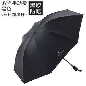 Zwart Plastic Zonnebrandcrème En Anti Uv Uv Uv Paraplu. Koreaanse Versie Van Mori 'S Drievoudige Paraplu, Zonnige En Regenachtige Business Umbre