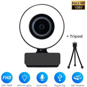 Mini Webcam 1080P 4X Zoom Web Camera Full Hd 4K Webcam Met Microfoon Usb Camera Voor Pc Web cam Met Stoffige Cover Camera Webcams