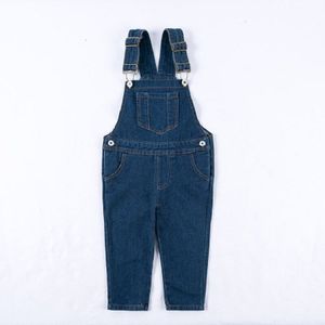 Baby Katoen Overalls Broek Pocket Baby Peuter Kind Denim Jumpsuit Meisje Jongen Jeans Broek Kid Dungaree Babykleertjes 1-6Y