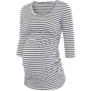 Vrouwen Moederschap Kleding Tuniek Tops Popa Mujer Side Ruching Blouse Gestreepte Moederschap Kleding voor Vrouwen Top Zwangerschap Shirt