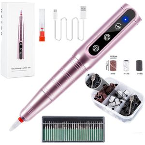 Dmoley Cordless 35000Rpm Draagbare Elektrische Nagel Boormachine Voor Manicure Pedicure Nail File Kit Nail Polijsten Salon Gereedschap