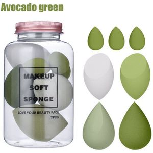 7 Pcs/Fles Beauty Blender Cosmetische Puff Set Make-Up Foundation Spons Vrouwen Poederdons Make-Up Tools
