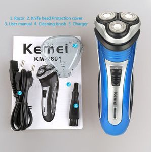 Mannen Oplaadbare Triple Hoofden Drijvende Scheerapparaat Elektrische Scheermes Mannelijke Baard Trimmer Professionele Scheren Machine 45D