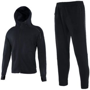 Winter Sport Pak Mannen Vrouwen Sportkleding Running Jacket + Broek Outfit Outdoor Hooded Warm Fitness Workout Trainingspakken Liefhebbers