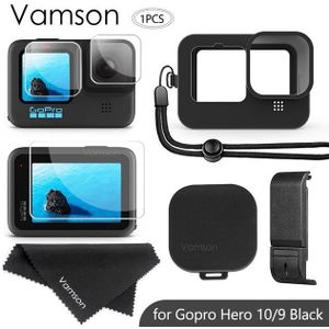 Siliconen Case Voor Gopro Hero 10 9 Black Screen Protector Beschermende Lens Film Behuizing Cover Voor Go Pro Hero 10 9 Accessoires