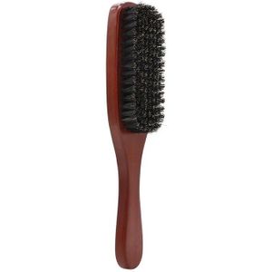 Houten Handvat Varkenshaar Baard Brush Tool Scheren Haar Borstel Houten Gebogen Mannen Baard Scheren Borstel Haar Stylist Snor Borstels