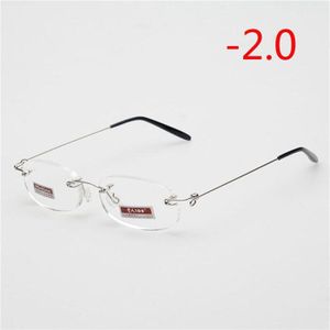 Frameloze Bijziende Frame Brillen Mannen Vrouwen Ultralight Randloze Frame Bijziendheid Bril 100 ~ 400 Graden