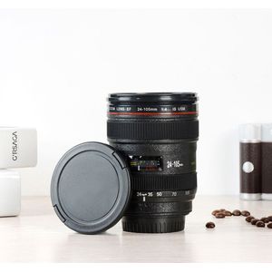 Creatieve Koffie Lens Emulatie Camera Mok Bier Mok Wijn Met Deksel Zwart Plastic Cup Camera Logo Mokken Cafe 400 Ml lens Cup