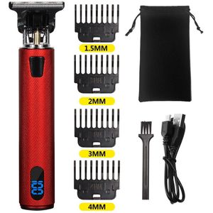2021NEW Elektrische Lcd Tondeuse Trimmer Voor Mannen Oplaadbare Scheerapparaat Baard Kapper Haar Snijmachine Vier-Kleur