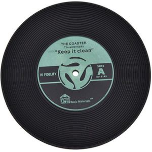 1Pcs Vinyl Record Placemats Drinken Coaster Tafel Placemats Koffie Mok Cup Onderzetters Hittebestendige Antislip Pads
